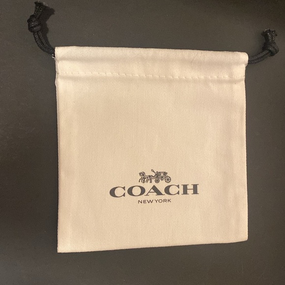 COACH CIRCLE HALO STUD EARRINGS CZ SilverTone PLATED NWT Retail: $95 - Picture 6 of 9